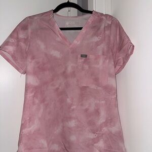 Marbled Rose Scrub Set (Top & Bottom)